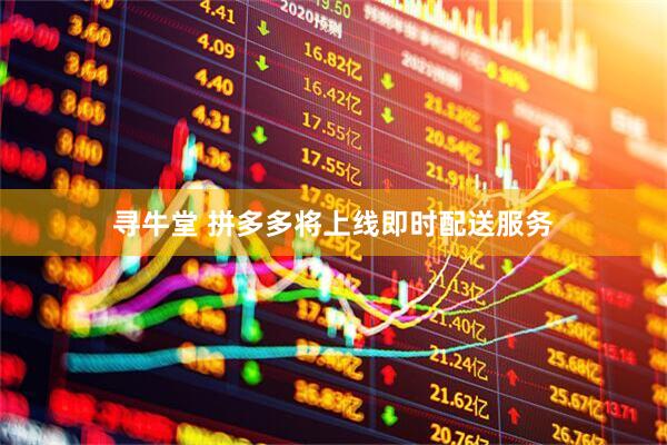 寻牛堂 拼多多将上线即时配送服务